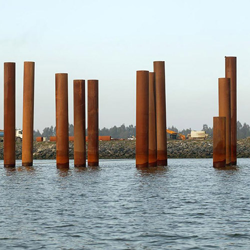 The steel pipe pile feature