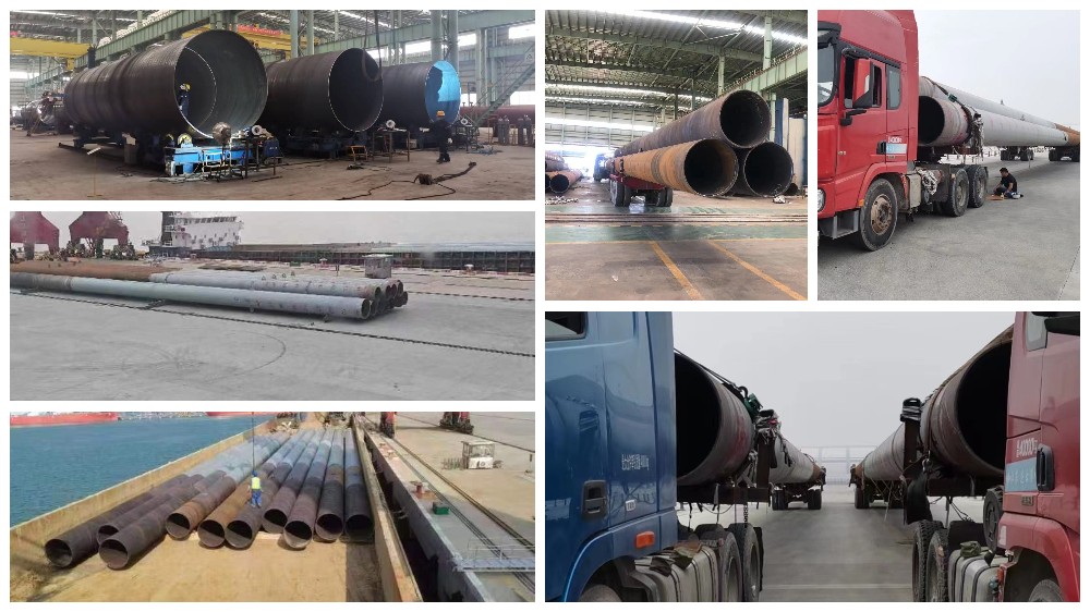 Industrial steel pipe pile export