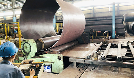 Industrial details of Q355B straight seam welded steel pipe in industrial construction projects