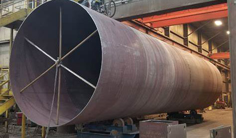 Cooling forms and construction introduction of large-diameter steel pipes